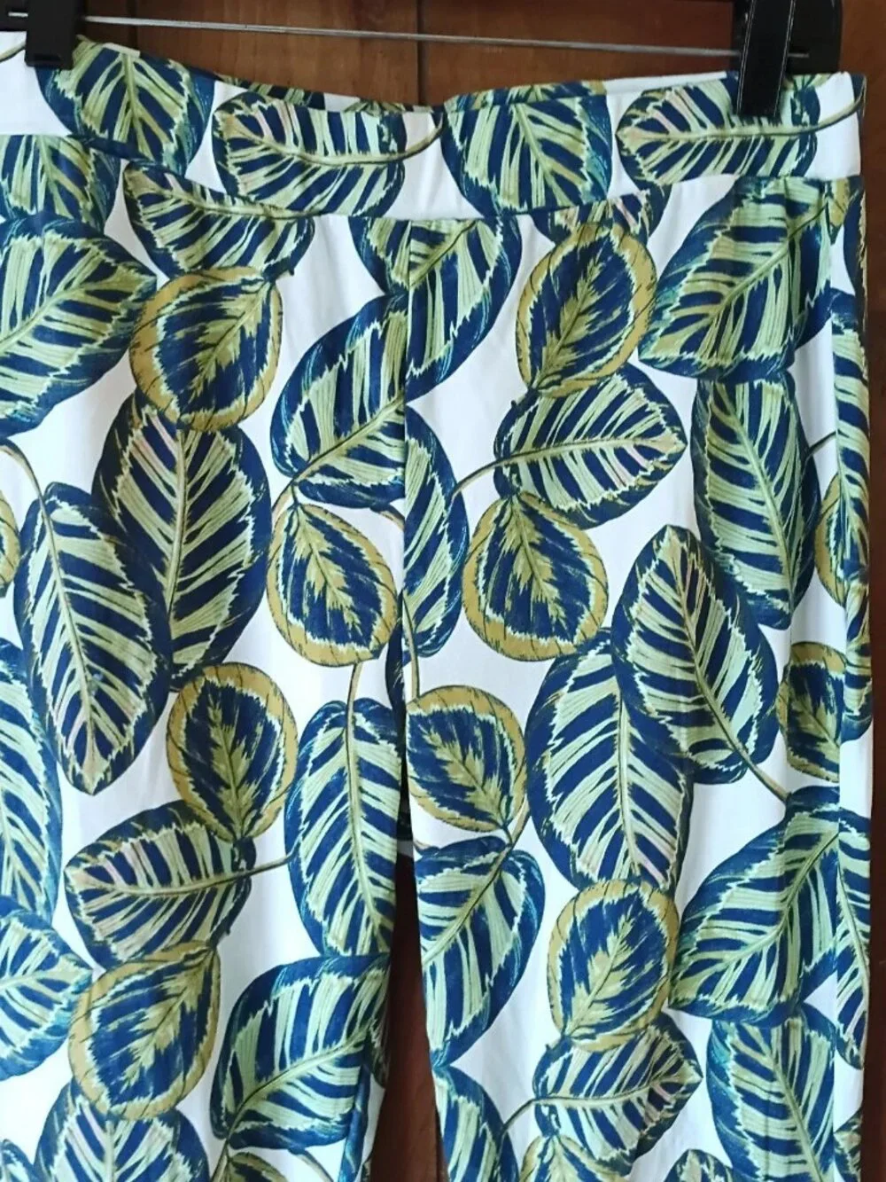 Rachel Roy Womens 2 Piece Leaf Print Tank Top Pants Set Size L Stretch NWT
